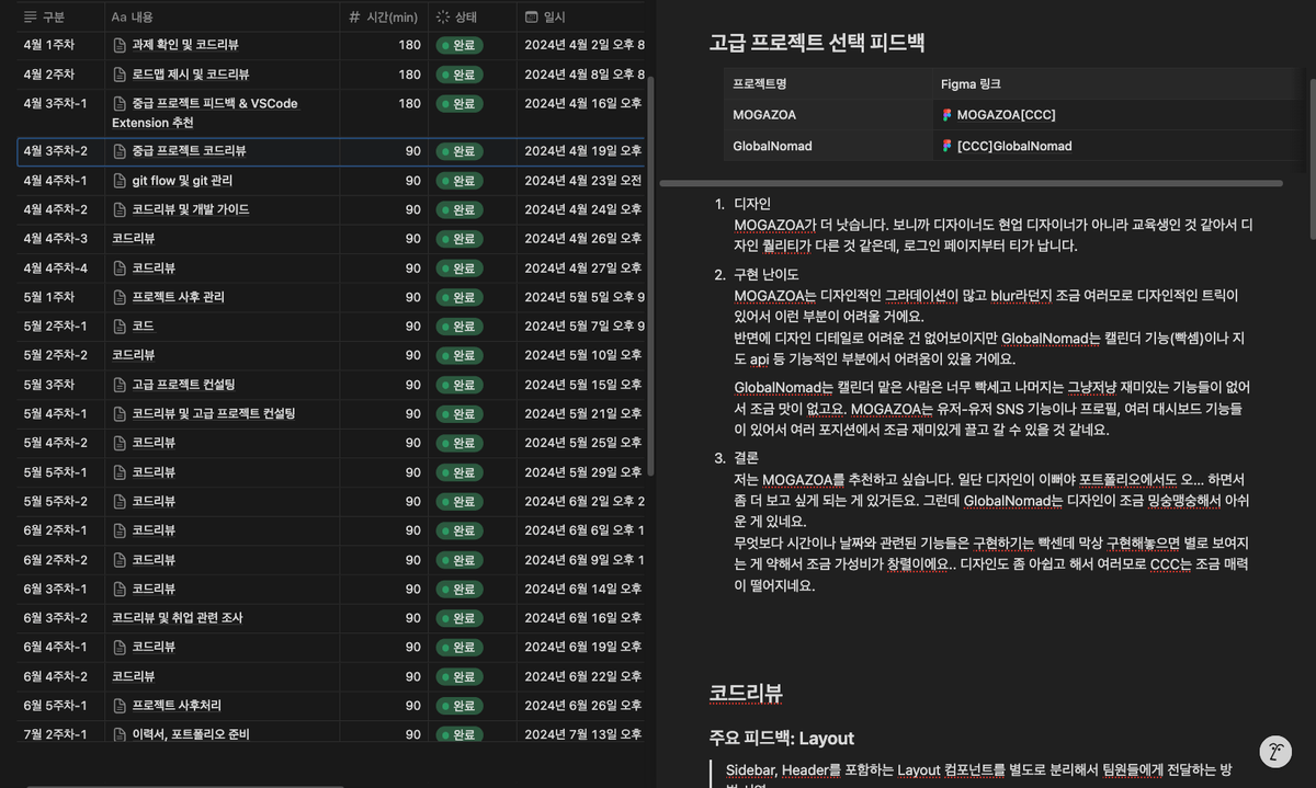 멘토링 로그