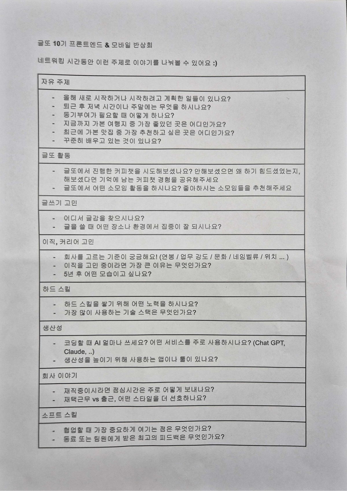 네트워킹 토픽
