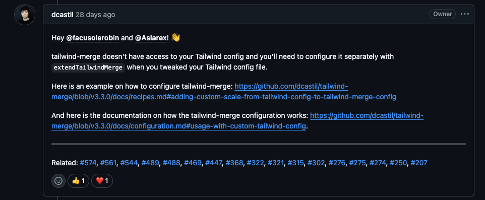 tailwind-merge maintainer